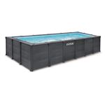 Piscine tubulaire rectangulaire Intex Graphite 6 x 3 x 1,24 m