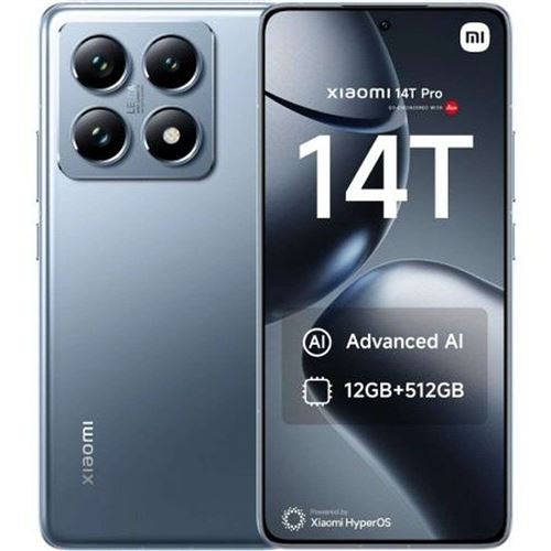 Smartphone Xiaomi 14T bleu RAM 12 Go stockage 512 Go