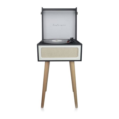 Platine Vinyle Detroit - Tourne-disque - Bluetooth - Reproduit des vinyles et radio FM