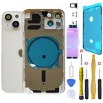 Coque Vitre Arrière Blanche Pour IPhone 13 Pro - Cadre De Remplacement - Verre Trempé