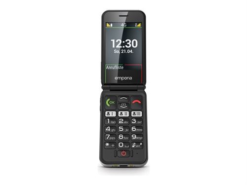 emporiaSIMPLICITYglam.4G - 4G téléphone de service - RAM 64 Mo / Mémoire interne 128 Mo - microSD slot - écran LCD (TFT) - 320 x 240 pixels - noir