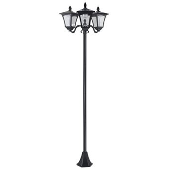 Chao Zan Lampadaire Extérieur, Luminaire Vintage En Aluminium Moulé Noir Et Verres,80 Cm De Haut,pour Jardin Entrée Éclairage Extérieur Imperméable IP55 1x60W E27 220v Ampoule(Ampoule Non Incluse