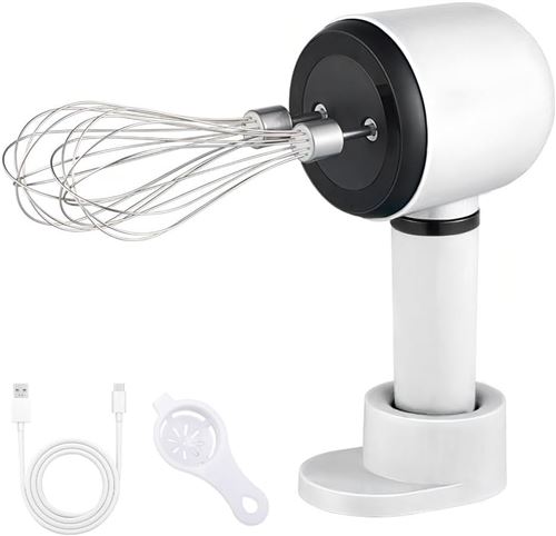 Non Communiqué Blanc Batteur Électrique Sans Fil 3 Vitesses