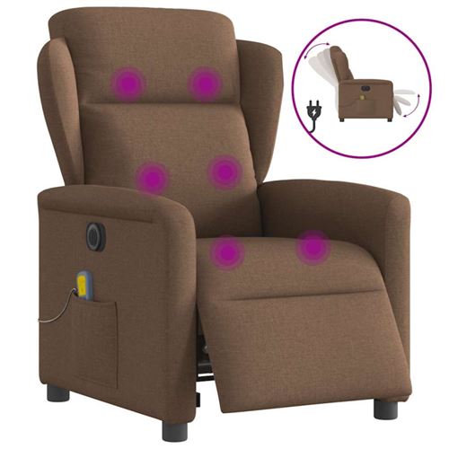 Vidaxl Marron Fauteuil Incl. Massage Électrique - Image 3