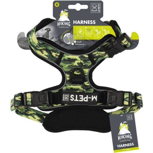 Meilleurs prix pour Harnais M PETS HIKING Camouflage M Tissu rembourré Attache sécurité Poignée Laisse
