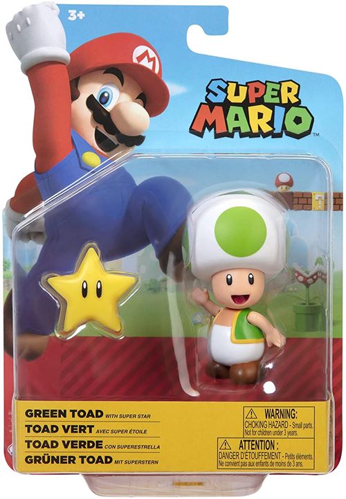 Nintendo Vert - Jakks Super Mario - Toad Avec Étoile - 10 Cm - Image 2