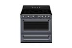 CENTRE DE CUISSON 90 CM, 1 FOUR CHALEUR TOURNANTE, CATALYSE, NETTOYAGE VAPOR CLEAN, TOURNEBROCHE, 5 FOYERS INDUCTION, GRIS ARDOISE