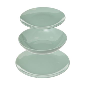 Secret de Gourmet - Service vaisselle 18 pièces COLORAMA - Vert - Colorama - 1