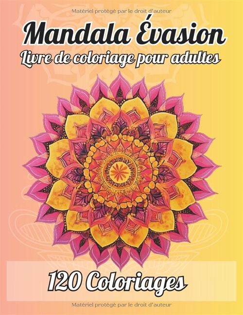 Mandala Évasion – 120 Coloriages De Mandalas Fleuris Pour Adultes | Livre Antistress, 240 Pages