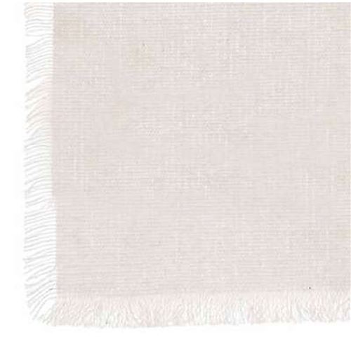 Atmosphera - Nappe à franges RIVA - 100% coton - Blanc - RIVA