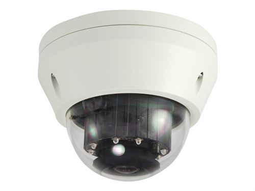 LevelOne FCS-3306 - Caméra de surveillance réseau - dôme - extérieur - à l épreuve du vandalisme / résistant aux intempéries - couleur (Jour et nuit) - 3 MP - 2048 x 1536 - LAN 10/100 - MJPEG, H.264, RAW, H.265 - CC 12 V / PoE