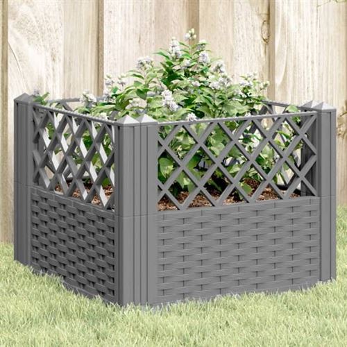 VIDAXL - Jardinière - 43,5x43,5x43,5 cm - Gris Clair - Image 2