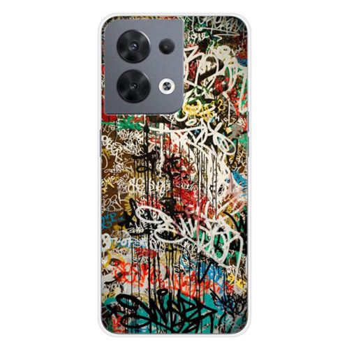 Coque en silicone imprimée compatible Oppo Reno 8 5G Graffiti 1