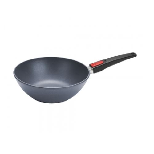 Wok en fonte 26 cm avec manche amovible 11026dpi Diamond lite - Woll - Gris - Fonte