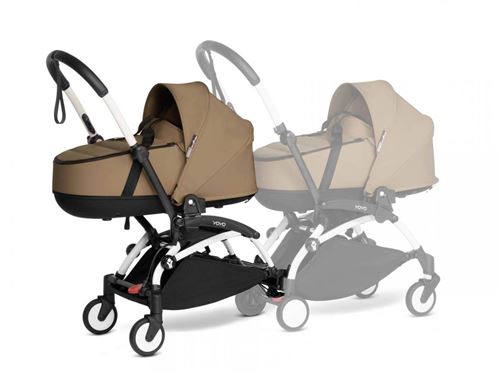 Babyzen - Cadre YOYO connect blanc et nacelle toffee