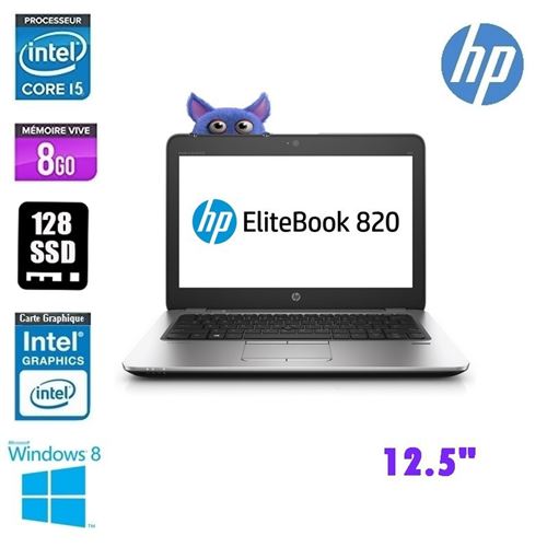  PC Portable hp elitebook 820 g3 core i5 6300u 2.4ghz 