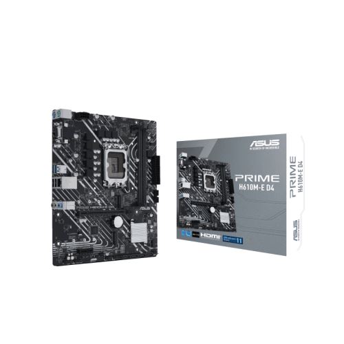 Carte Mère Asus Prime H610M-E D4 ASUCMPH610ME0 Intel H610 LGA 1700 DDR4 Micro ATX Noir