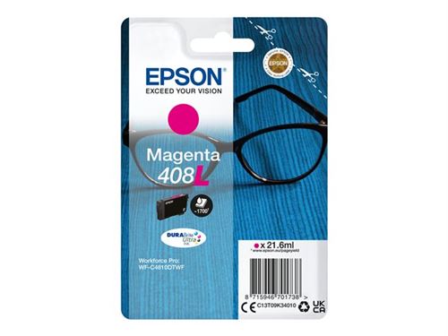 Epson 408L - 21.6 ml - magenta - origineel - blister - inktcartridge - voor WorkForce Pro WF-C4810DTWF