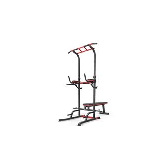 Station De Musculation Hop-Sport Power Tower HS-2015K – Barre De Traction Réglable, Dips, Banc Pliable, Charge Max 150 Kg