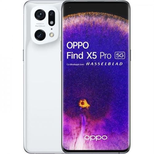 Smartphone Telephone OPPO Find X5 Pro 5G 12 Go RAM 256 Go Blanc