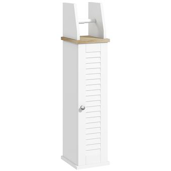 Support papier toilette - porte-papier toilette - armoire pour papier  toilette - 2 niveaux, porte-papier - MDF blanc aspect bois clair - Achat &  prix