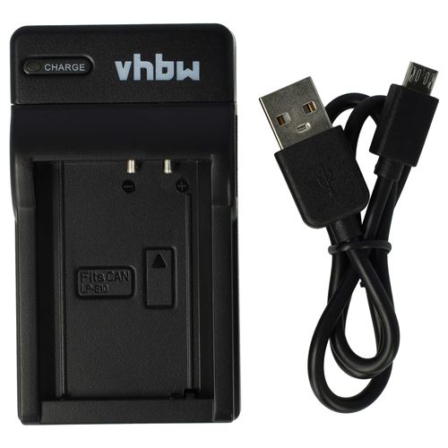 Vhbw Chargeur de batterie USB compatible avec Canon EOS 2000D, Canon EOS 4000D socle de chargement pour caméra