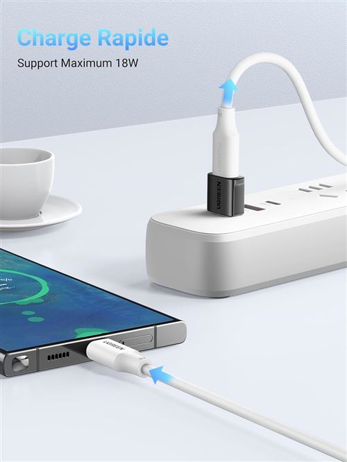 Lot De 6 Adaptateurs USB-A Femelle Vers USB-C Mâle - 10 Gbps - OTG Compatible IPhone, MacBook, Samsung, IPad - Aluminium - Compact