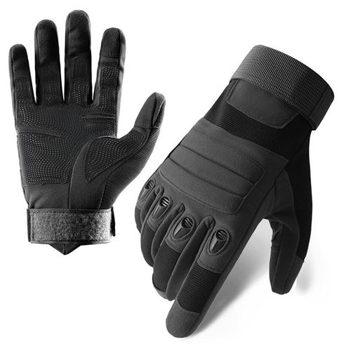 Generique Noir 1 Paire De Gants Moto Tactiles - Coque Souple Respirante Anti-Dérapante - Taille Xl (Z915) - Image 2
