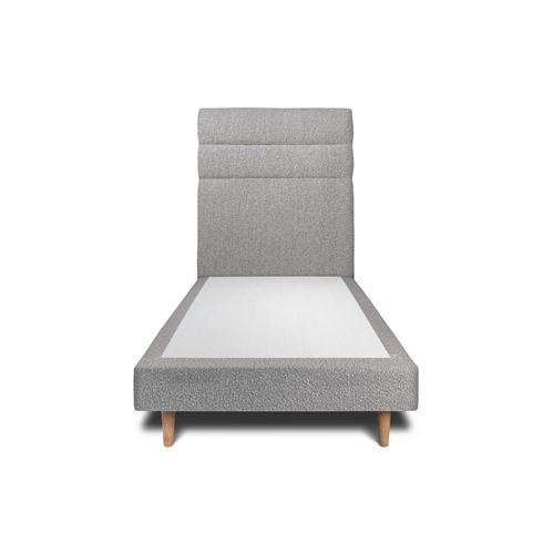 Sommeil De Plomb Gris Lit 90 X 190 X 29 Cm En Polyurethane Sommier Tapissier Pour 2 Personnes De Couleur - Image 2