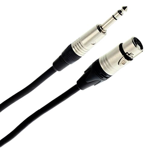 Câble Micro Plugger Câble XLR Femelle 3b - Jack Mâle Stéréo 0.6m Elite