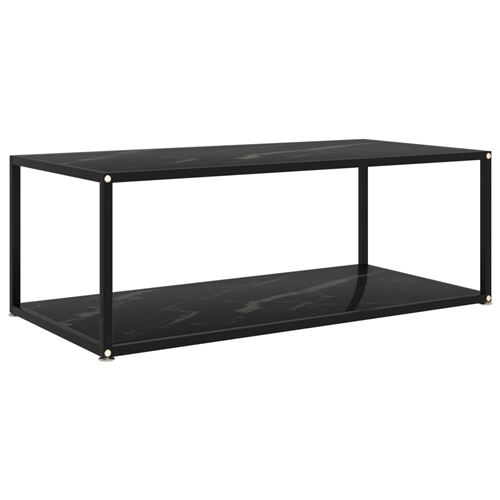 Vidaxl table basse noir 100x50x35 cm verre tremp&eacute; 322900