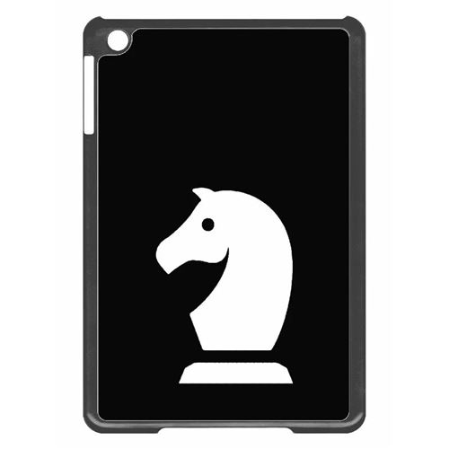 Coque tablette My-Kase pour iPad mini 2 - jeu echec cavalier fond noir - Plastique Noir
