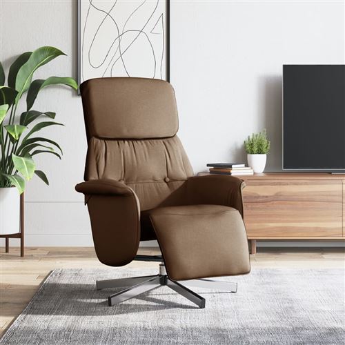 Non Communiqué Marron Vidaxl Fauteuil Inclinable Avec Repose-Pieds Tissu