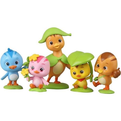 Katuri - Jouet famille Katuri - Coffret 5 figurines bebe oiseau Maman Flora / Chip / Jack / Duri / Bobby - A partir de 3 ans - F