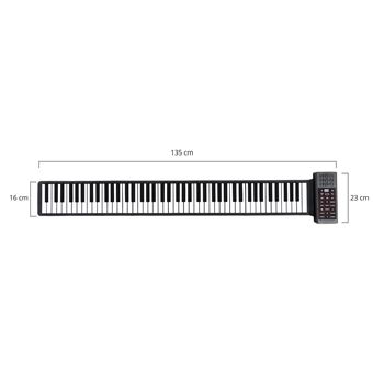 McGrey RA-88 Piano enroulable avec batterie Li-ion, Piano