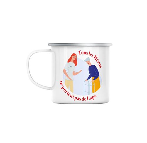 Mug en métal émaillé Les vrais héros - aide