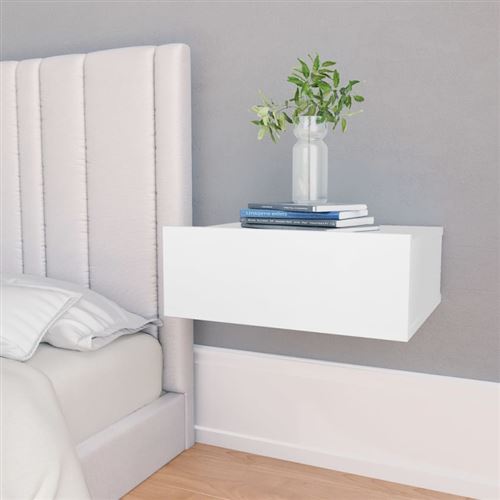 Vidaxl Blanc Tables De Chevet Flottante - Image 3