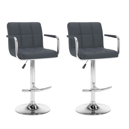 Vidaxl Gris Tabourets Similicuir - Image 3