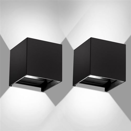 Applique murale LED IP65 Angle réglable Intérieur Lampe de couloir Applique extérieure 7W Noir Blanc