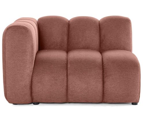 Non Communiqué Rose Debbie - Module D'assise Gauche En Tissu Texturé