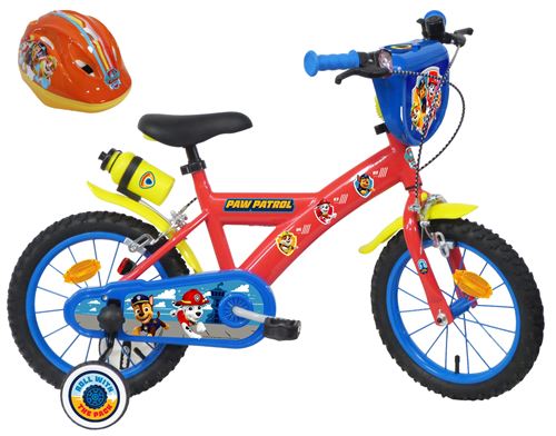 Vélo 12'' Spiderman équipé de 2 freins, garde boue, bidon/porte bidon,  plaque avant + stabilisateurs - EDEN-BIKES