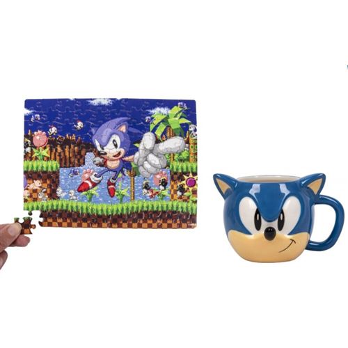 Tasse 3d Sonic The Hedgehog avec puzzle