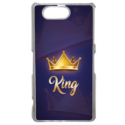 Coque King Fond Bleu Compatible Sony Xperia Z3 Transparent