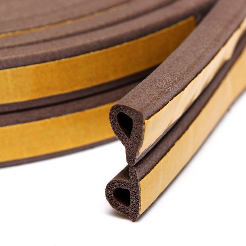 Weatherbar Draft / Draft 5M Auto Adhesive P type Foam Seal marron