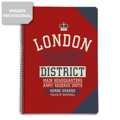 Cahier Couverture Polypropylene A4 4X4 London Collage