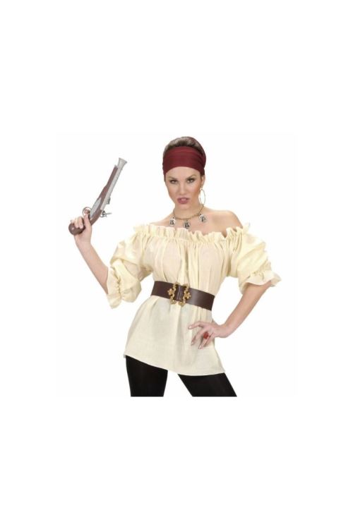 Blouse Pirate Dame Beige Adulte - Beige - M