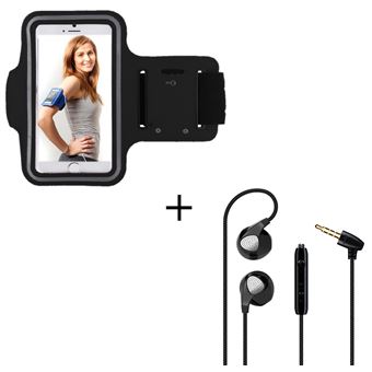 Pack Sport pour MICROSOFT Lumia 640 Smartphone (Brassard de Sport + Ecouteurs Plat avec micro) Courir T5 (ROSE) - 1