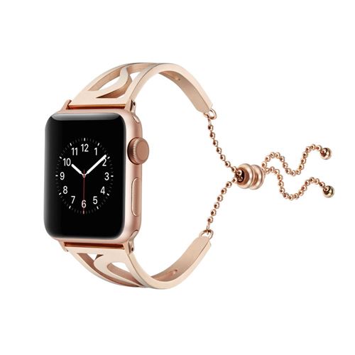 Bracelet en métal forme s classique or rose pour votre Apple Watch Series 4 40mm/3 2 1 38mm