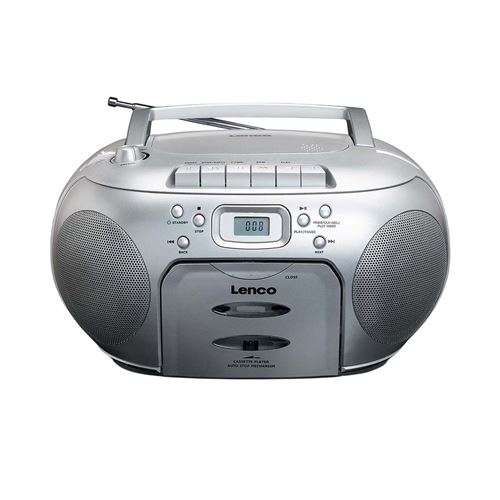 Lenco SCD-420SI Boombox mit CD, Kassette und Kopfhöreranschluss