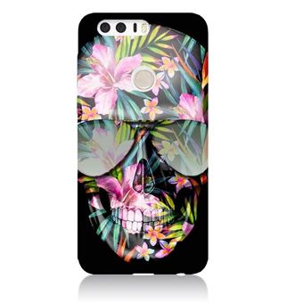 Coque Huawei P Smart Mort Exotique Noir Tropical Fleur Summer